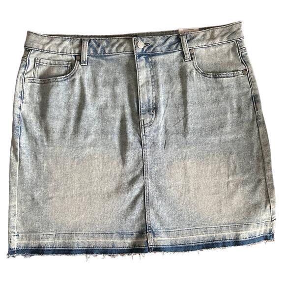 Time and Tru Womens Blue Denim Skirt Size 16 - Picture 1 of 5